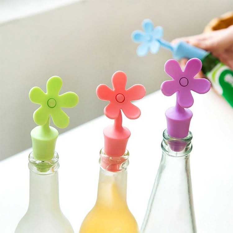 5 PCS Silicone Wine Stopper Flower Beer Stopper - Reluova