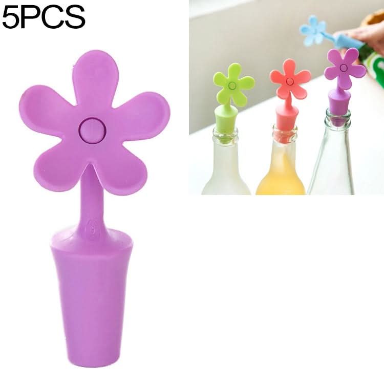 5 PCS Silicone Wine Stopper Flower Beer Stopper-Reluova