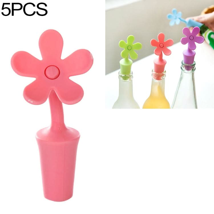 5 PCS Silicone Wine Stopper Flower Beer Stopper-Reluova