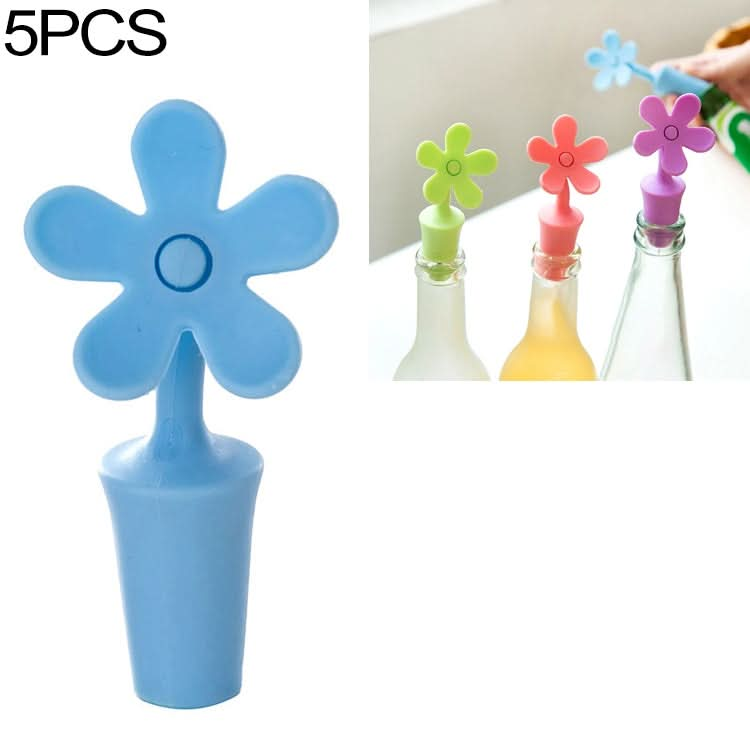 5 PCS Silicone Wine Stopper Flower Beer Stopper - Reluova