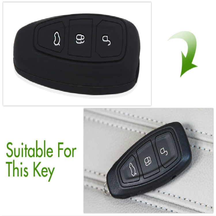 Silicone Car Key Cover for Ford Kuga Focus 3 4 Ecosport Fiesta