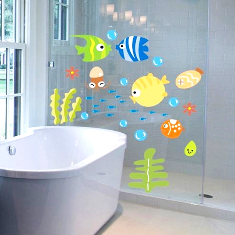 Kindergarten Cartoon Marine Animal Decoration Waterproof Baby Room Bathroom Wall Sticker My Store