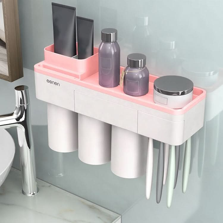 Free Punching Toothbrush Holder Set Bathroom Shelf Reluova