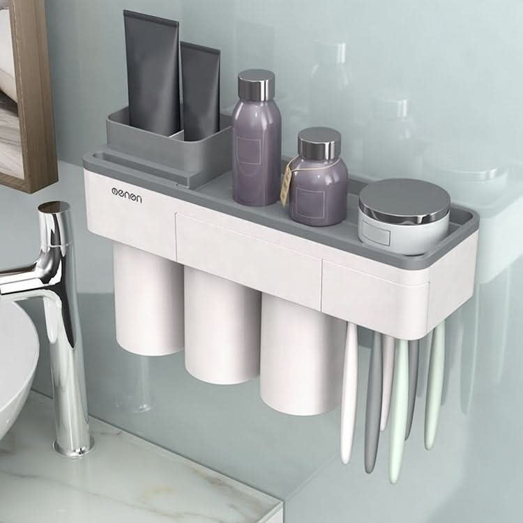 Free Punching Toothbrush Holder Set Bathroom Shelf Reluova