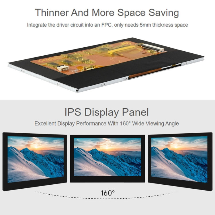 Waveshare 5 Inch DSI Display, 800 × 480 Pixel, IPS Display Panel