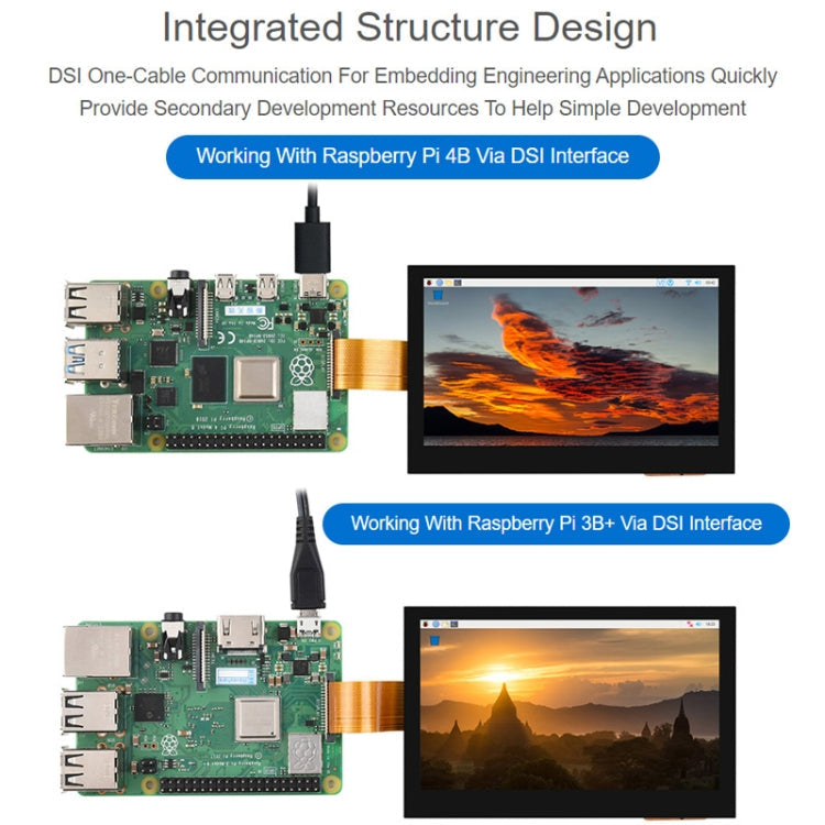 Waveshare 5 Inch DSI Display, 800 × 480 Pixel, IPS Display Panel Reluova