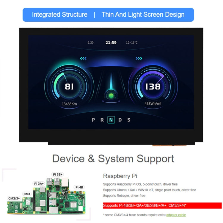 Waveshare 4.3 Inch DSI Display 800×480 Pixel IPS Display Panel