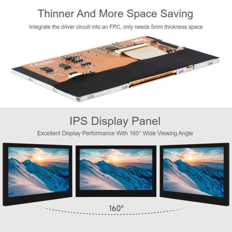 Waveshare 4.3 Inch DSI Display 800×480 Pixel IPS Display Panel