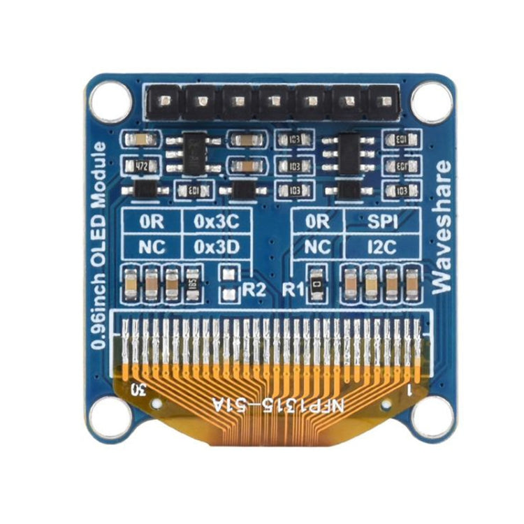 Waveshare 0.96 inch OLED Display Module, 128×64 Resolution, SPI / I2C Communication