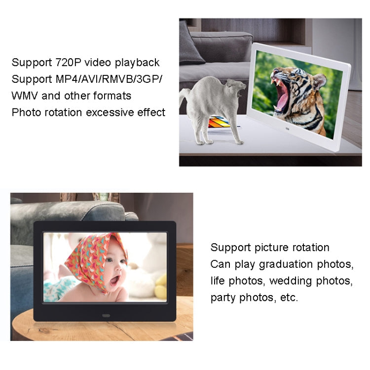 DPF-706-2.4G 7 inch Digital Photo Frame LED Wall Mounted Advertising Machine Reluova