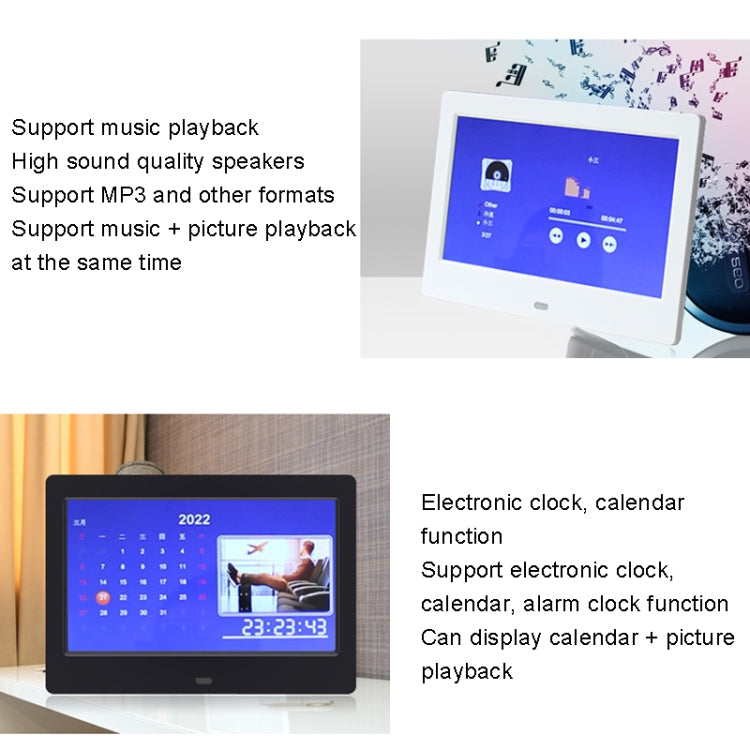 DPF-706-2.4G 7 inch Digital Photo Frame LED Wall Mounted Advertising Machine Reluova