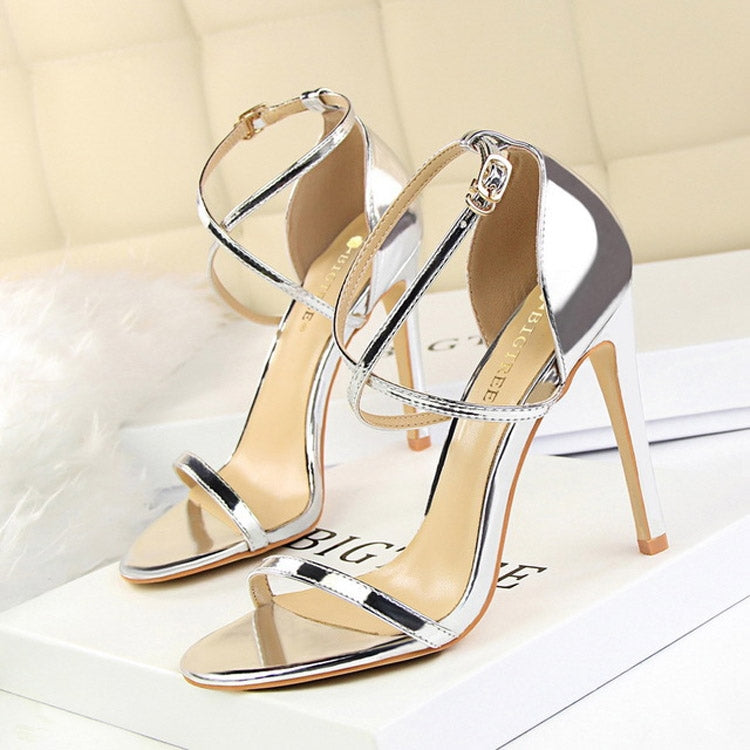 Fashion Ladies Sexy Stiletto Heel Toe Cross Strap Sandals