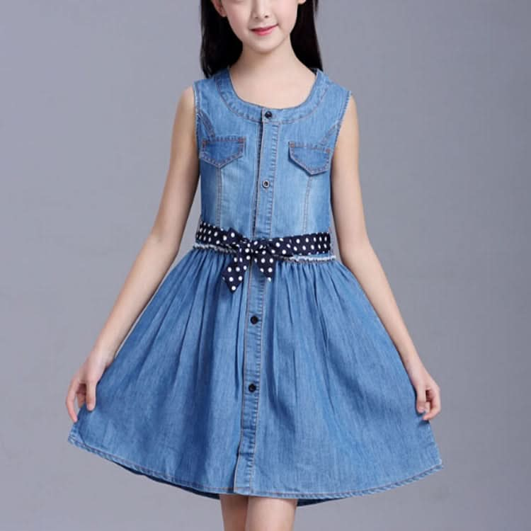 Summer Girl Sleeveless Denim Skirt Dress Reluova