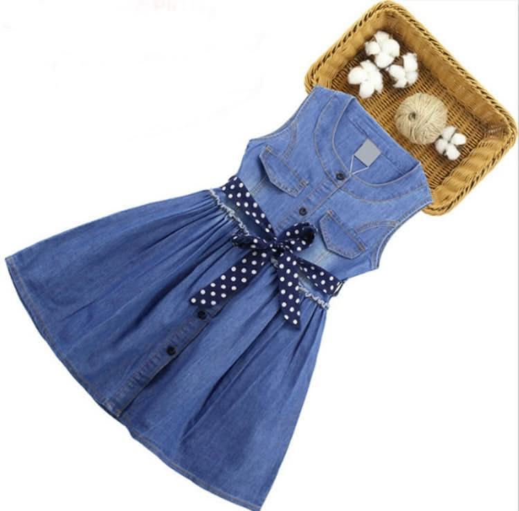 Summer Girl Sleeveless Denim Skirt Dress Reluova