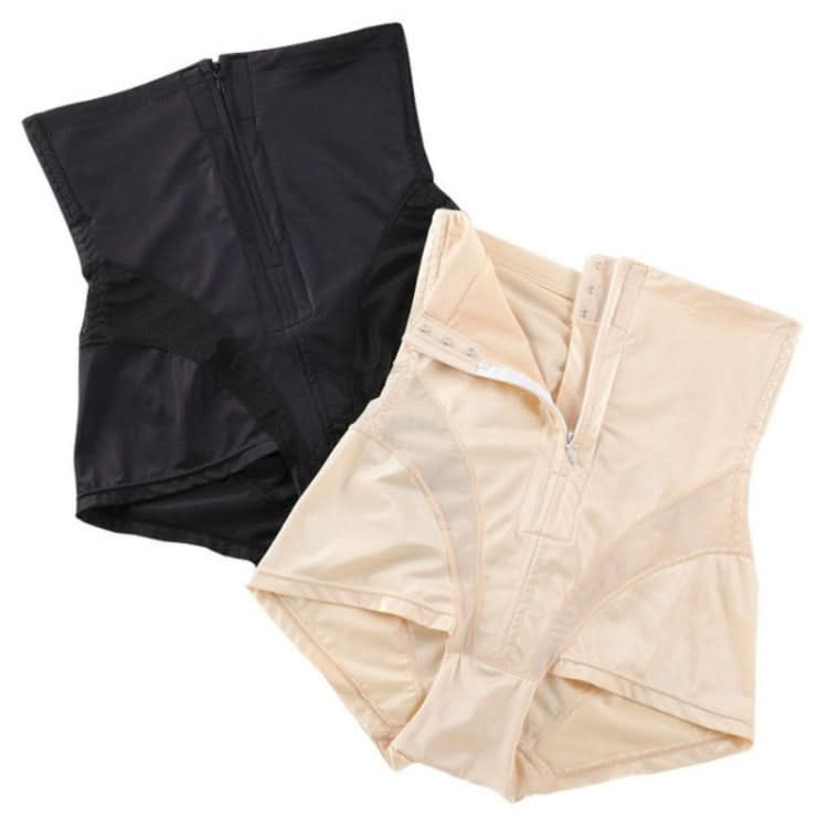 Postpartum High Waist Ventilation Breasted Zip Hip Lift Belly Pants Daily Stomach Shaping without Slimming Belted Panties