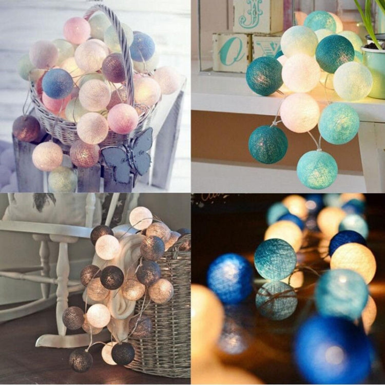 3M 20 Leds Cotton Ball Light String Holiday Wedding Christmas Party Bedroom Fairy Lights Outdoor LED Light Garland Decoration My Store