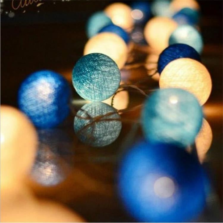 3M 20 Leds Cotton Ball Light String Holiday Wedding Christmas Party Bedroom Fairy Lights Outdoor LED Light Garland Decoration My Store