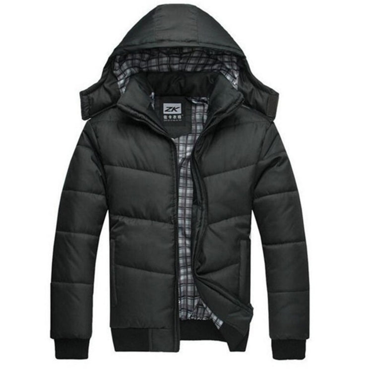 Men Winter Jacket Casual Slim Cotton With Hooded Parkas Reluova