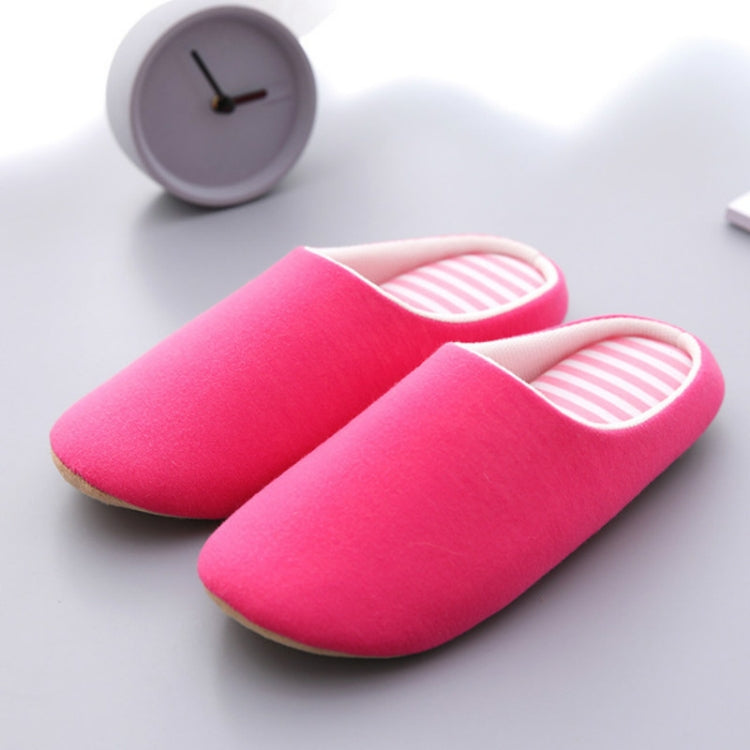 Indoor Striped Soft Bottom Home Non-slip Cotton Slippers Reluova