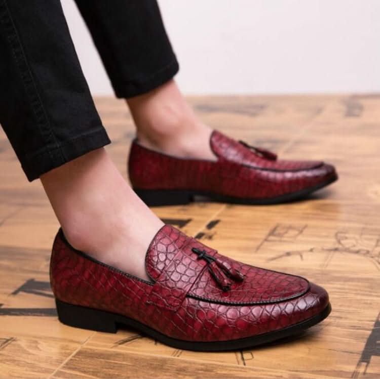 Men Comfortable Gentleman Business Fashion Pointed Dress Men Shoes Reluova