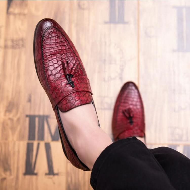 Men Comfortable Gentleman Business Fashion Pointed Dress Men Shoes Reluova