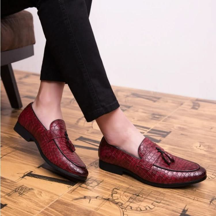 Men Comfortable Gentleman Business Fashion Pointed Dress Men Shoes Reluova