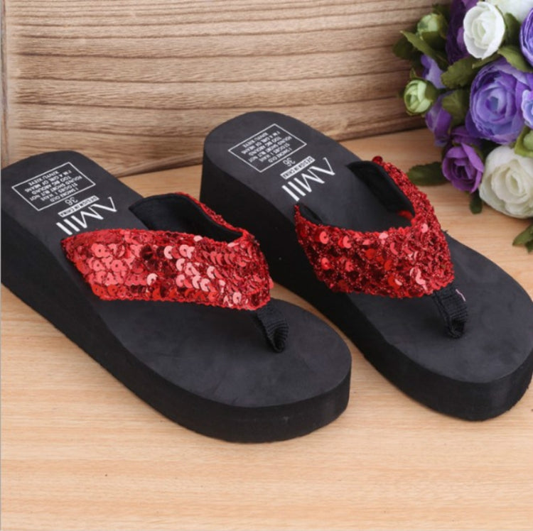 Sequin Slippers Wedge ith Flip Flops, Series 2