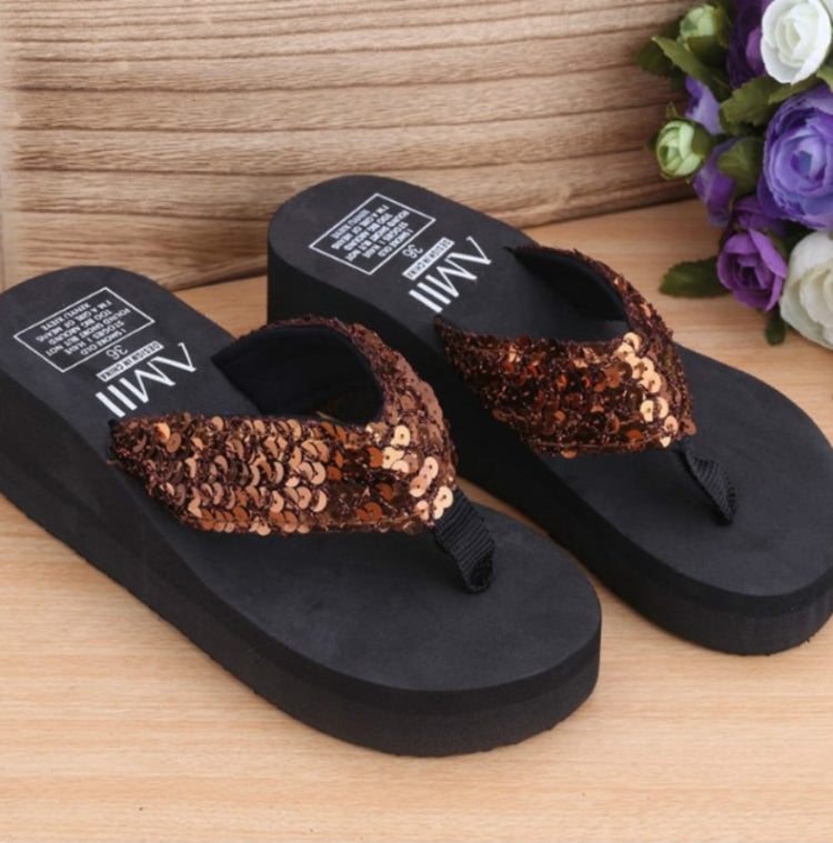 Sequin Slippers Wedge ith Flip Flops, Series 2