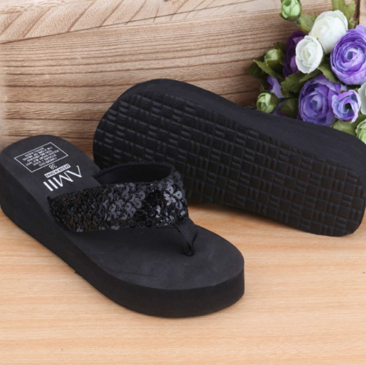 Sequin Slippers Wedge ith Flip Flops, Series 2