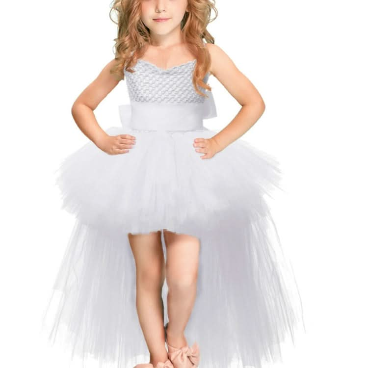 Girls Lace Sling Dress Mesh Tutu Party Dress Reluova