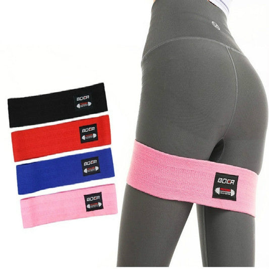 BOER Polyester + Latex Silk Anti-skid Elastic Fitness Resistance Ring Yoga Stretch Belt Reluova