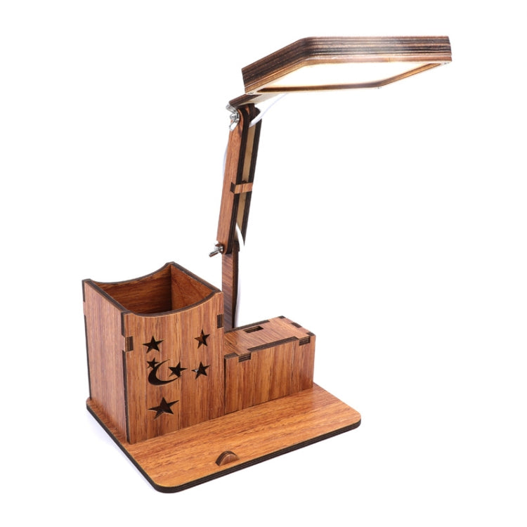 Wooden Multi-function Touch USB Pen Holder Desk Lamp Student Desktop Charging Reading Lamp Led Eye Protection Table Lamp My Store