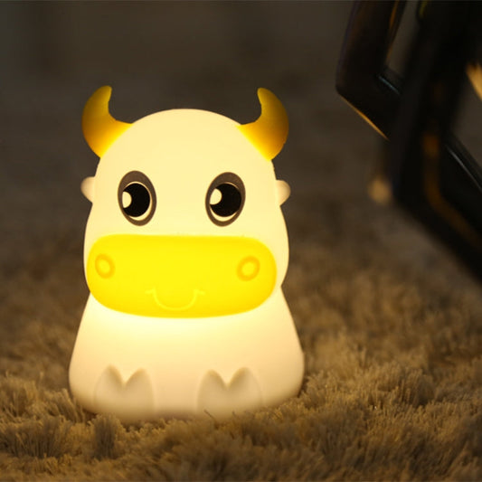 Colorful Dull Cow Silicone Night Light Led Creative Dream Bedroom Bedside Patted With Sleeping Lights My Store