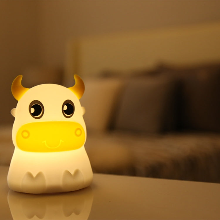 Colorful Dull Cow Silicone Night Light Led Creative Dream Bedroom Bedside Patted With Sleeping Lights My Store