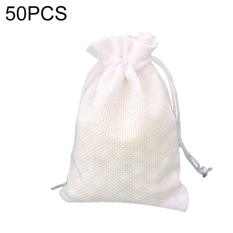 50 PCS Multi size Linen Jute Drawstring Gift Bags Sacks Wedding Birthday Party Favors Drawstring Gift Bags, Series 2