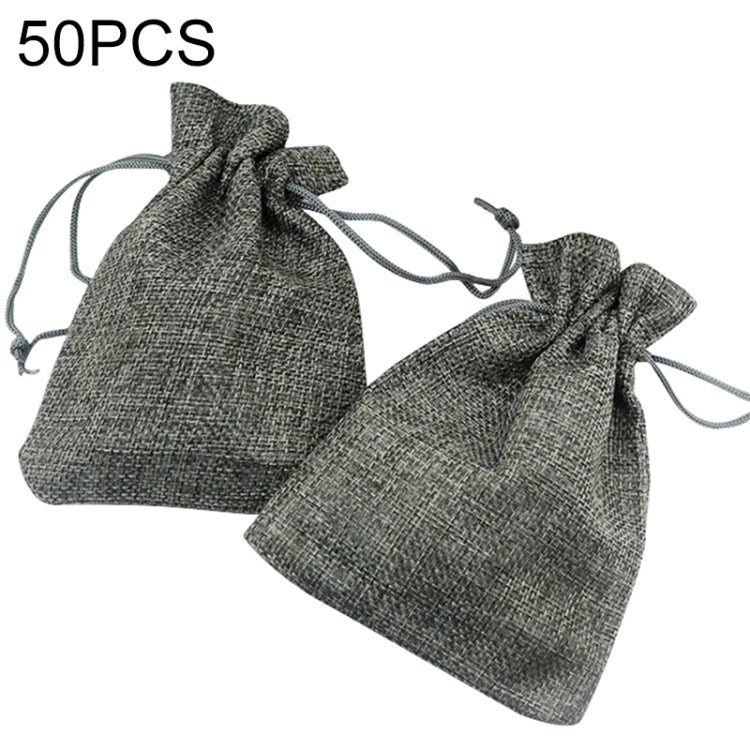 50 PCS Multi size Linen Jute Drawstring Gift Bags Sacks Wedding Birthday Party Favors Drawstring Gift Bags, Series 2