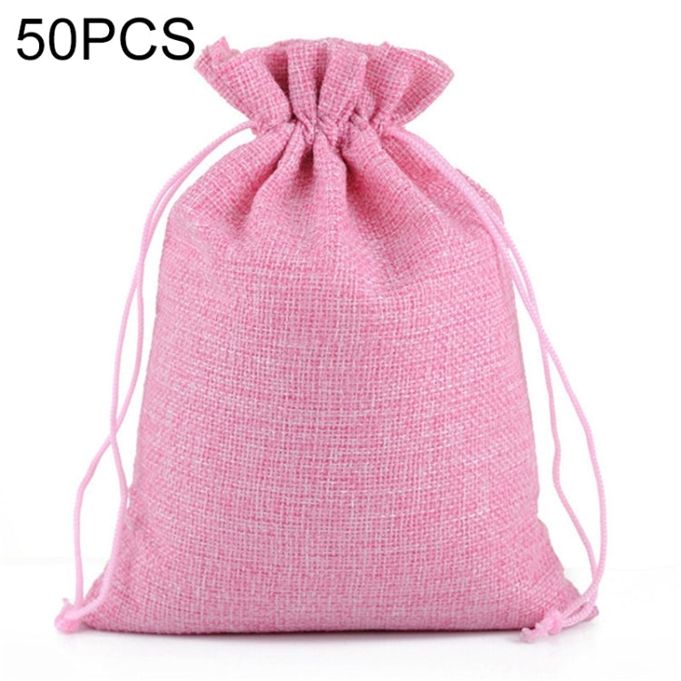 50 PCS Multi size Linen Jute Drawstring Gift Bags Sacks Wedding Birthday Party Favors Drawstring Gift Bags, Series 2