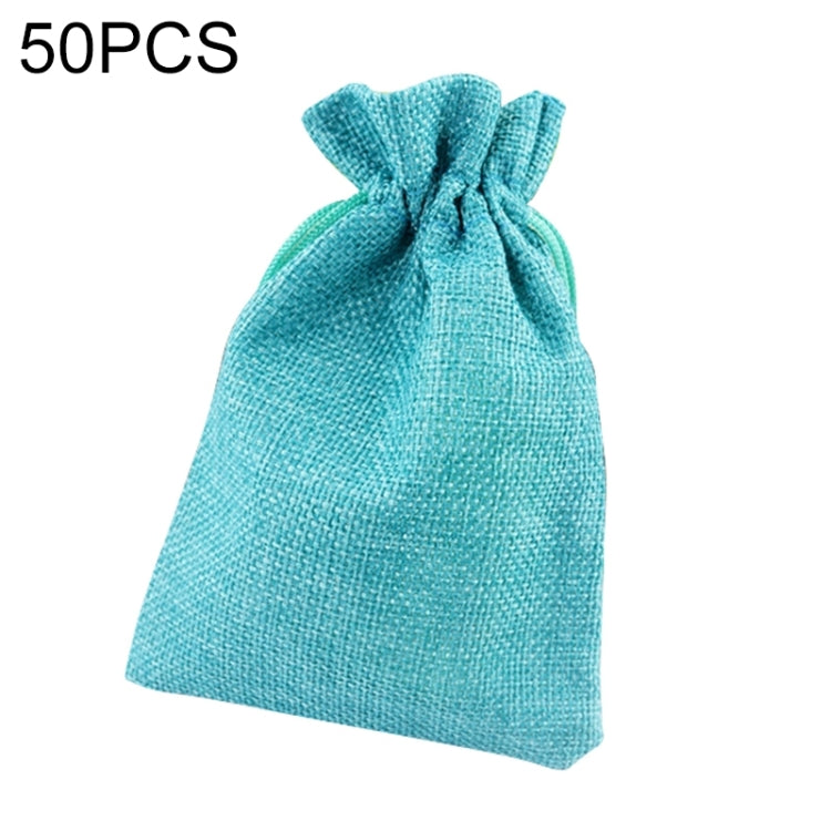 50 PCS Multi size Linen Jute Drawstring Gift Bags Sacks Wedding Birthday Party Favors Drawstring Gift Bags, Series 2