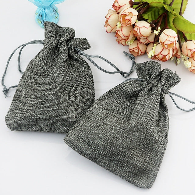 50 PCS Multi size Linen Jute Drawstring Gift Bags Sacks Wedding Birthday Party Favors Drawstring Gift Bags, Series 2 My Store