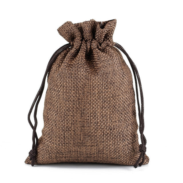 50 PCS Multi size Linen Jute Drawstring Gift Bags Sacks Wedding Birthday Party Favors Drawstring Gift Bags, Series 2 My Store