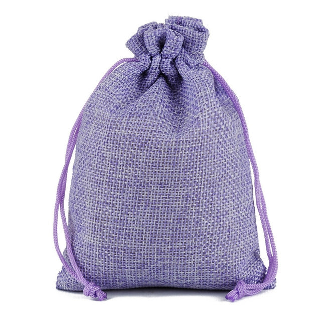 50 PCS Multi size Linen Jute Drawstring Gift Bags Sacks Wedding Birthday Party Favors Drawstring Gift Bags, Series 2