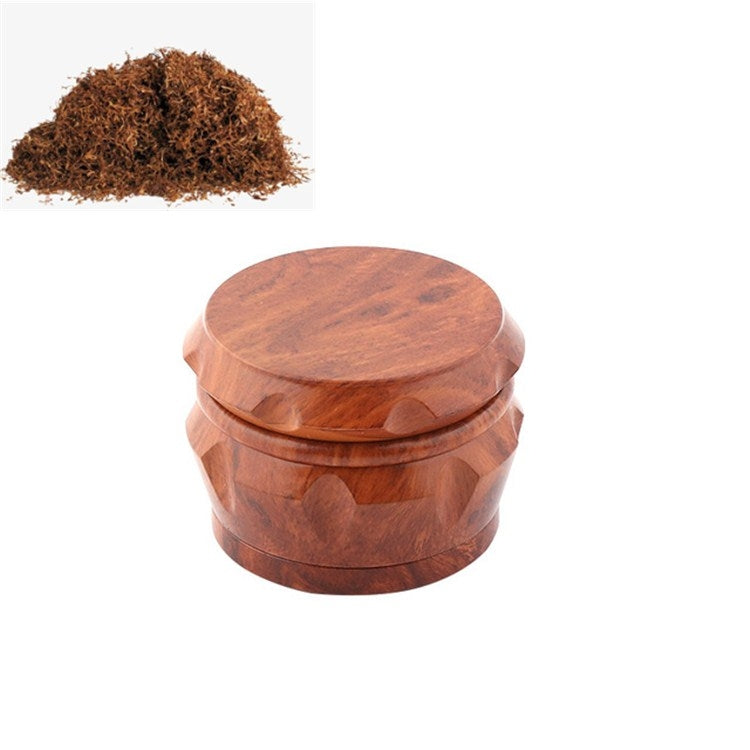 Wood Drum Type Smoke Grinder Tobacco Spice Crusher