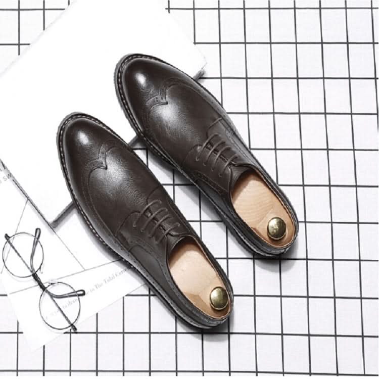 Autumn and Winter Shoes Men British Pointed Business Dress Shoes Reluova