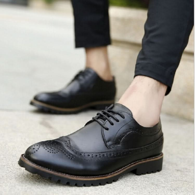 British Men Shoes Brogue Shoes Business Formal Shoes Reluova