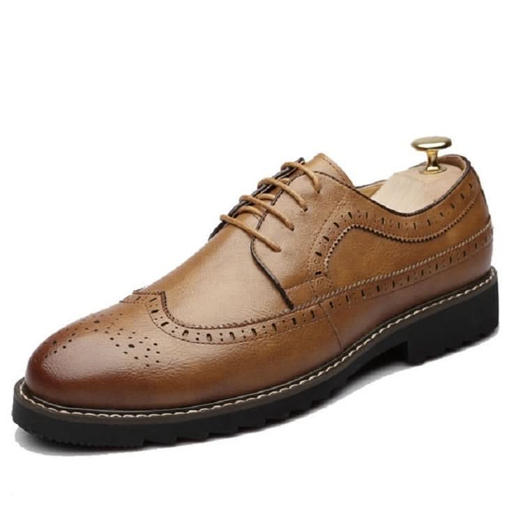 British Men Shoes Brogue Shoes Business Formal Shoes Reluova