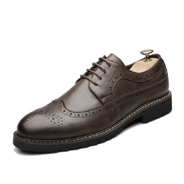 British Men Shoes Brogue Shoes Business Formal Shoes Reluova