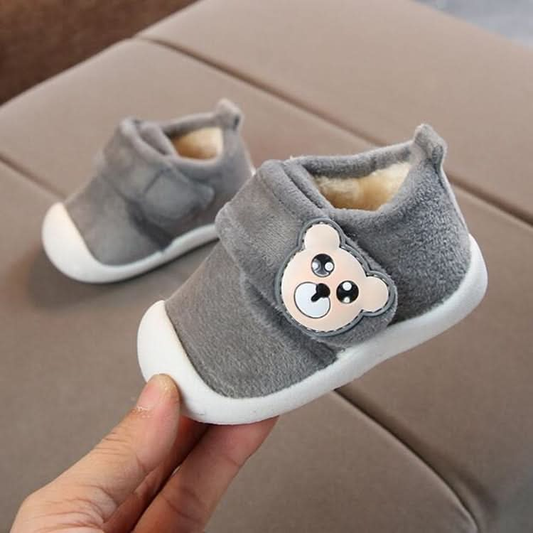 Baby Plus Velvet Thick Warm Coral Fleece Soft Bottom Non-slip Cotton Shoes Reluova