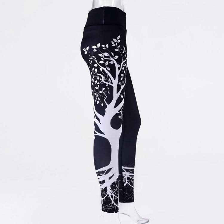 Tree Print High Waist Push Up Leggings Sport Women Elastic Breathable Yoga Pants