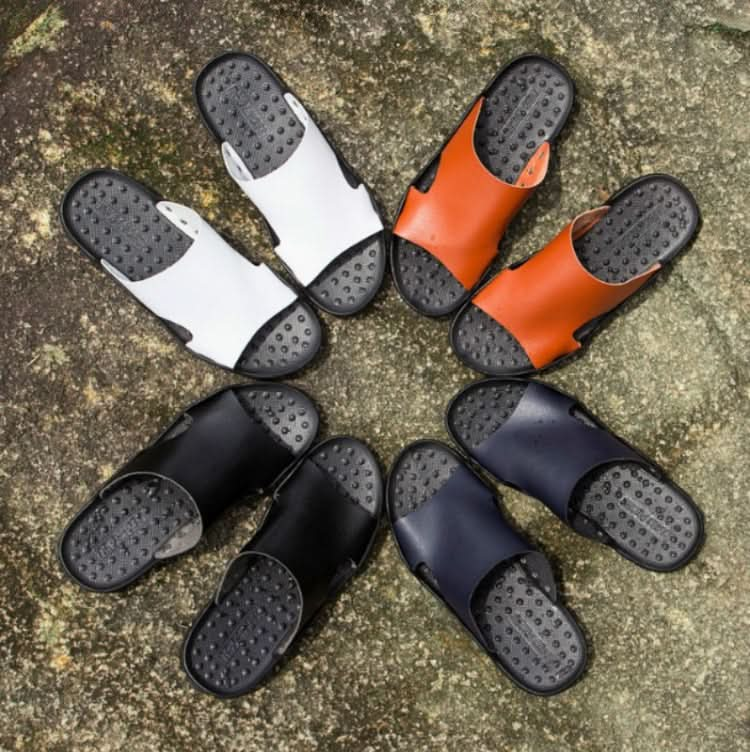 Men Casual Beach Shoes Slippers Microfiber Wear Sandals Reluova