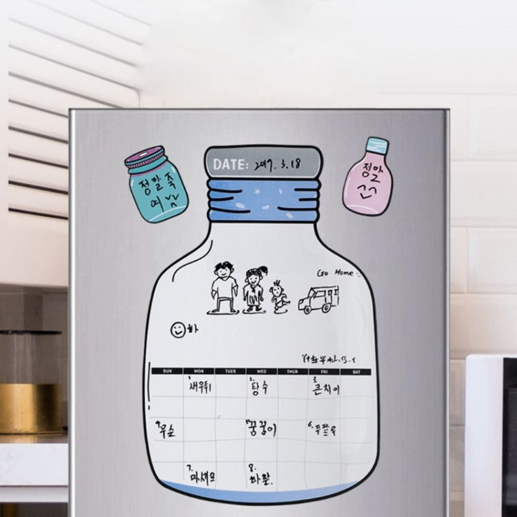 Wishing Bottle Wall Sticker Message Board Magnetic Schedule Refrigerator Sticker My Store